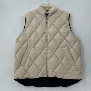 Eddie Bauer Tan Quilted Puffer Vest